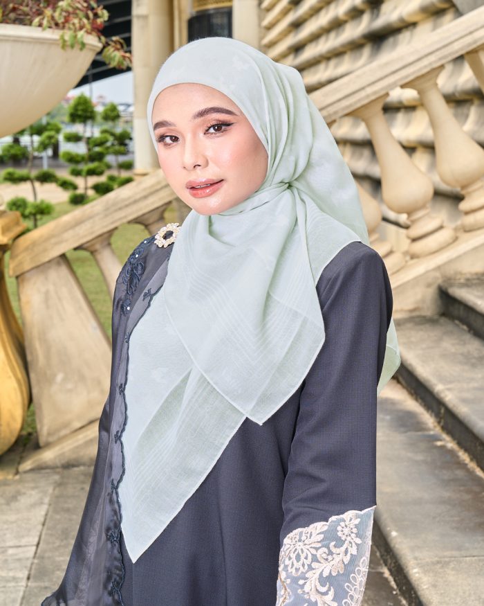 Valily Tudung Bawal Old Malaya - Icy Mint - Image 2