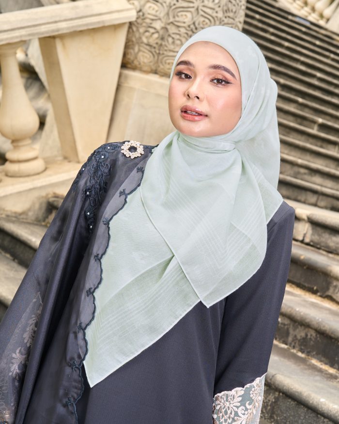 Valily Tudung Bawal Old Malaya - Icy Mint