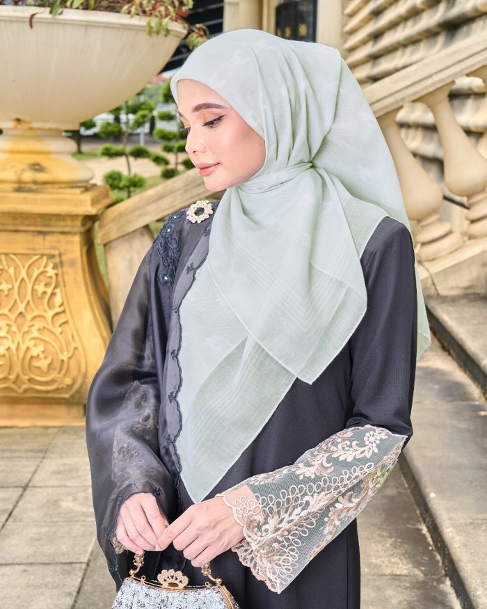 Valily Tudung Bawal Old Malaya - Icy Mint - Image 3