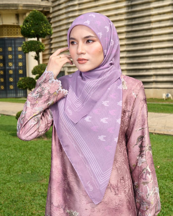 Valily Tudung Bawal Old Malaya - Lilac