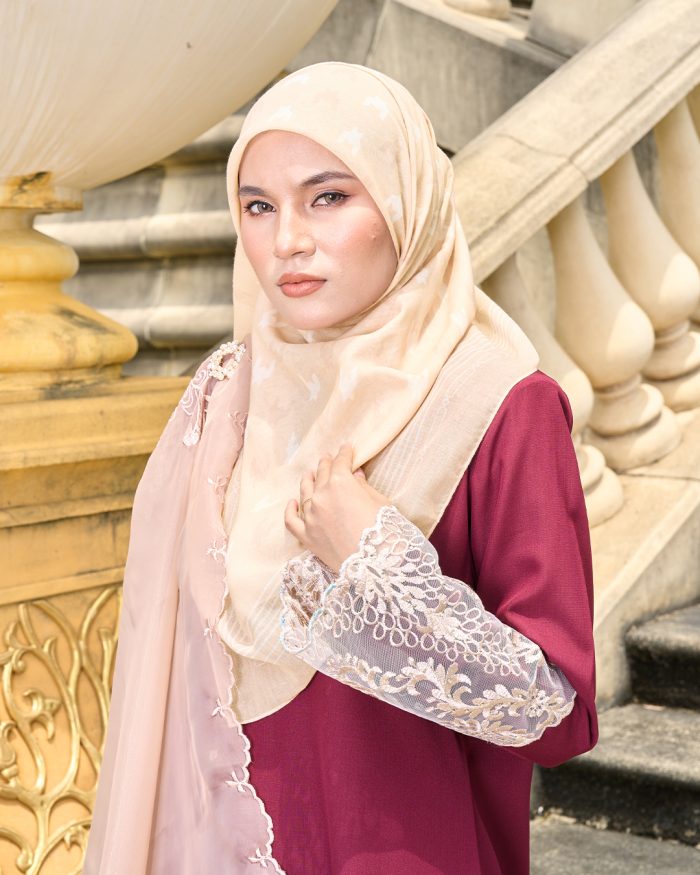 Valily Tudung Bawal Old Malaya - Nude - Image 3